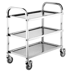 Factory Direct Price Hospital Food Trolley Four Wheel Class II Stainless Steel Cart with 2 Year Warranty