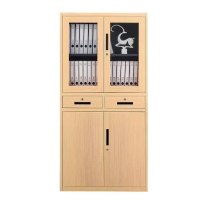 Factory Direct Sale Brown Patterns Storage Cabinets Durable Metal Filing Cabinets Suitable for Offices and Schools