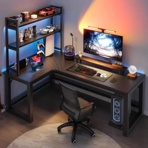 Factory Direct Sale Metal Computer Desk Home Corner Study Office Writing E-sports Table Computer Gaming L-shape Table