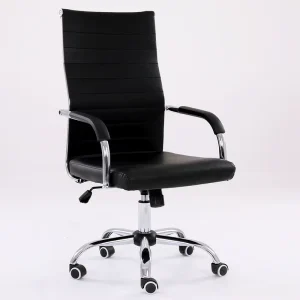 Factory Direct Sale Metal Frame Leather Office Works Industrial Office Chair with Wheels