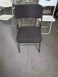Factory Direct Sale Minimalist Modern Style Metal Folding Chair for Outdoor Training Household Office Dorm Dining Garden Use