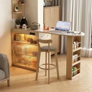 Factory Direct Sale Modern Simple Small Extendable Wood Bar Counter Cabinet Living Room Partition and Storage Cabinet