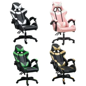 Factory Direct Sale Multiple Sizes Luxury Black Ergonomic Leather Gaming Chair