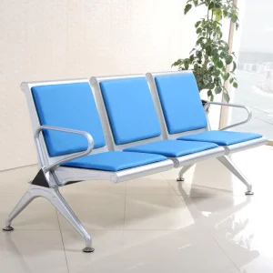 Factory Direct Sale Reception Area Waiting Bench Cold Rolled Stainless Steel Waiting Chair