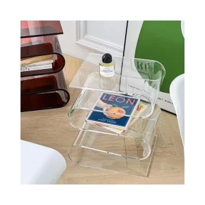 Factory Direct Sales Acrylic Magazine Rack Transparent Acrylic Magazine Rack Desk File Organizer Book Organizer