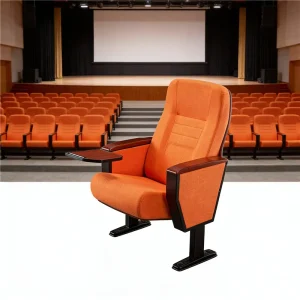 Factory Direct Sales Conference Room Hall Seats Folding Auditorium Chair With Writing Pad