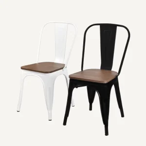 Factory Direct Sales Industrial Design Metal Iron Chair Restaurant Cafe Outdoor Chair Modern Elegant Dining Chair