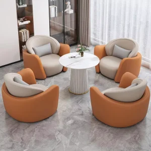 Factory Direct Sales Leather Modern Office Sofa Set for Hotels Beauty Salons Corporate Lounges and Shopping Malls 2 3 4 Chairs