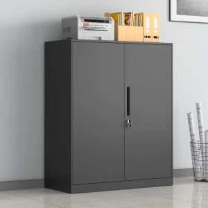 Factory Direct Sales Metal Filing Cabinet Durable Low Storage Cabinet Two Doors Lockable Steel Storage Furniture for Office Home