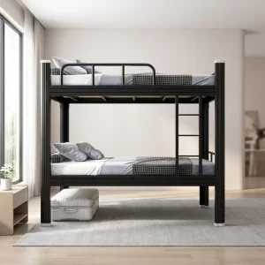 Factory Direct Sales Modern Double Deck Steel Metal Frame Bunk Bed for School and Hotel Use