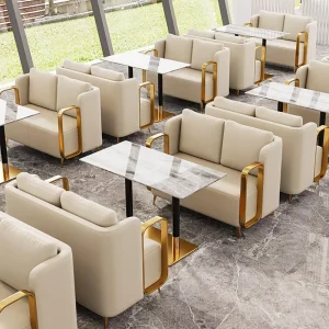 Factory Direct Sales Simple Restaurant Furniture Table and Chair Set Cafe Catering Custom Restaurant Booth Seating Room Sofa