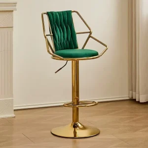 Factory Direct Sales of Velvet bar Stools for Living Rooms Best selling Gold framed Ergonomic bar Stools for Dining Rooms