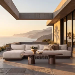 Factory Direct Selling Luxury Waterproof Modern Garden Furniture Set L Shape Aluminum Sofa Set Outdoor Sofa