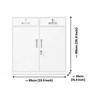 Factory Direct Shipment of Two Drawer Low Metal Filing Cabinet