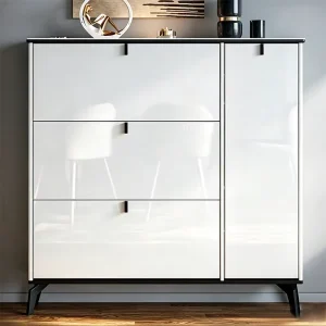 Factory Direct Slim Flip-Top Shoe Cabinet Large-Capacity Living Room Entryway Storage Console Durable Waterproof