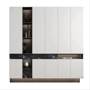Factory Direct Solid Wood Shoe Cabinet with Shoe Rack for Villa Porch and Home Storage Use