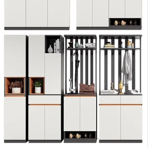 Factory Direct Solid Wood Shoe Cabinet with Shoe Rack for Villa Porch and Home Storage Use
