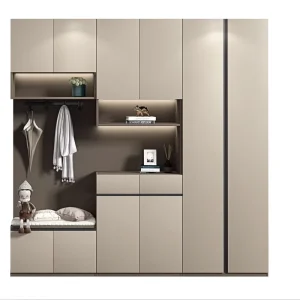 Factory Direct Solid Wood Shoe Cabinet with Shoe Rack for Villa Porch and Home Storage Use