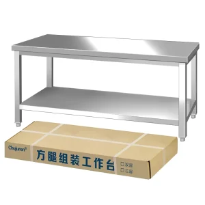 Factory Direct Stainless Steel Pizza Prep Table Work Table for Hotel Restaurant Kitchen Hospital School