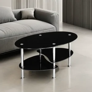 Factory Direct Supply Side Coffee Table Tempered Glass Mirror Top Irregular Shape for Living room Cafe Office Glass Table