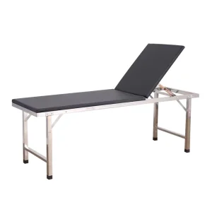 Factory Direct Thickened Stainless Steel Back Lift Examination Bed Manual Adjustable Medical Exam Table for Hospital Clinic