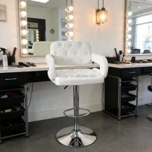 Factory Direct Velvet Upholstered Adjustable bar Stools Modern Swivel bar Chairs for Kitchen Island & Home bar