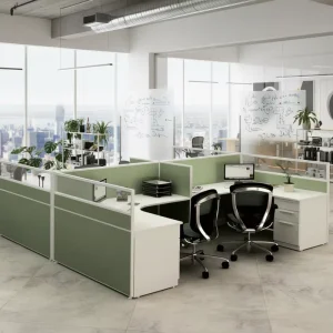 Factory Direct Workstation Desk Office Furniture Modular Customized Partition Screen Fabric Cubicle Office Workstation