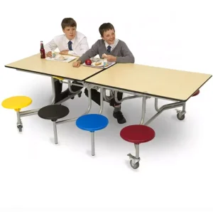 Factory Directly School Commercial Hotel Gym Bedroom Use 8 12 16 Seating Mobile Folding Panel Table Canteen Cafeteria