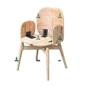 Factory Eucalyptus Curved Plywood Dinner Chair Curved Plywood Waiting Room Chair Curved Plywood