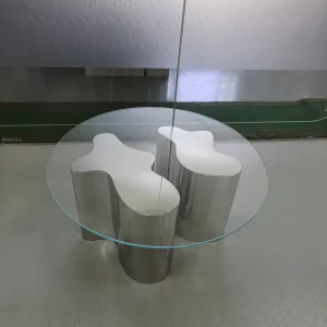 Factory F193 Minimalist Artistic Stainless Steel Modular Coffee Table Customizable Size Shape Color for Living Room & Caf