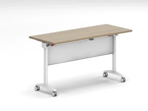 Factory Flip Top Training Table Mobile Foldable Office Conference Desk with Wheels for Seminar Classroom
