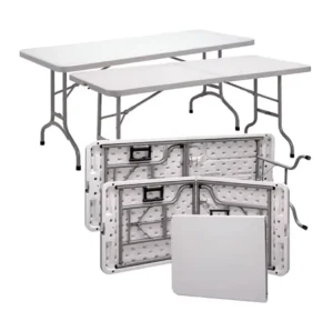 Factory Foldable Table HDPE Portable Foldable Table Indoor and Outdoor Plastic Folding Tables Picnic Banquet Party Using