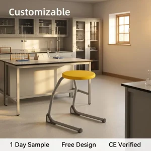 Factory Furniture Lab Room Student Plastic Chair Chemical Resistant Stool for School Chemical and Physical Lab