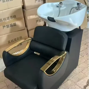 Factory Hair Salon with Head Therapy Hair Recliner Massage Shampoo Bed Salon Shampoo Chair Bed with Salon Sink