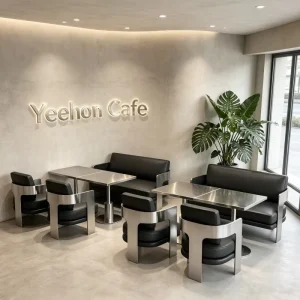 Factory Heavy Duty Stainless Steel Dining Set Sleeve Tube Base Table PU Leather Booth Sofa Armchair Commercial Use