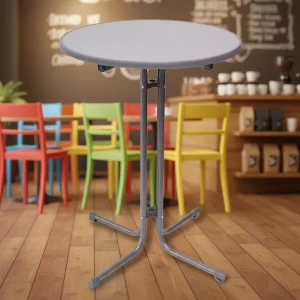 Factory Hot Selling Outdoor Leisure Foldable Load bearing Strong Circular Durable bar Table