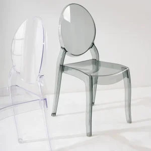 Factory Hotel Modern Oval Back Polycarbonate Clear Transparent Fancy Rental Party Event Plastic Resin Acrylic Chair for Wedding