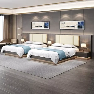 Factory Hotel Standard Room Full Furniture Bedroom Double Bed Apartment Wardrobe Hotel Bedroom Sets