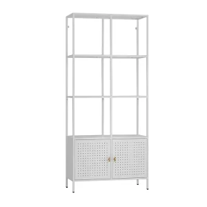 Factory Household Living Room Wrought Iron Bookshelf Bookcase Bedroom Removable Bookshelf Metal Shelf