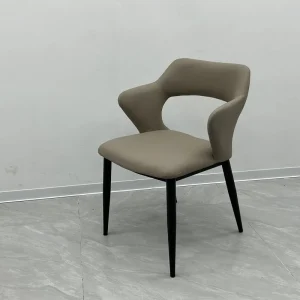 Factory Leather Waiting Room Chairs Upholstered Guest Chair Meeting Room Seat Black Steel Frame Padded Modern Design for Office