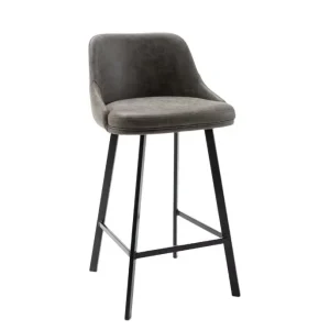 Factory Light Luxury Home High Stools Soft Comfortable Backrest bar Stools Modern Simplicity Italian Velvet bar Chairs