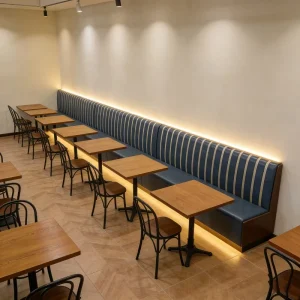 Factory Lounge Restaurant Booth Seating Wooden Coffee Shop Club Sofa Bench