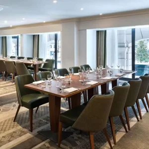 Factory Made Customized Hotel Restaurant Wooden Set with Chairs for 8 Dining Room Furniture Table and Chair
