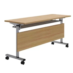 Factory Manufacture Office Furniture Meeting Training Folding Study Table Mfc Staff Office Folding Desk with Wheels