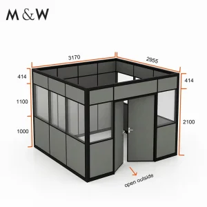Factory Manufacturer Aluminium Glass Office Partition Wall Frame Soundproof Design Office Partition