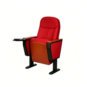 Factory Metal Wood Fabric Lecture Folding Hall Church Chairs Theater Cinema Armchair for Auditorium with Writing Table