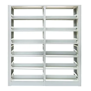 Factory Modern Bookshelf Design School Hospital Metal Bookshelf Bookcase Space saving Double Sided Custom Bookshelf