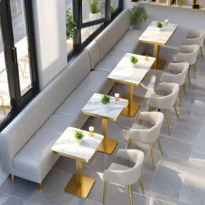 Factory Modern Durable Foldable Eco Friendly Restaurant Furniture Table Chairs for Coffee Shops Living Rooms Hotels