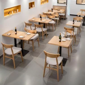 Factory Modern Durable Restaurant Furniture Table and Chairs for Hotels Schools Canteens & Fast Food Dining Sets
