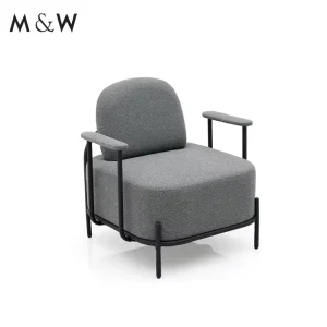 Factory Modern Furniture Fabric Armrest Comfortable Waiting Office Sofa Chair Set for Hotel & School Use with Metal Frame